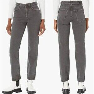 AG Women's Jeans Alexxis High Rise Vintage Fit Straight Jeans Faded Black size23